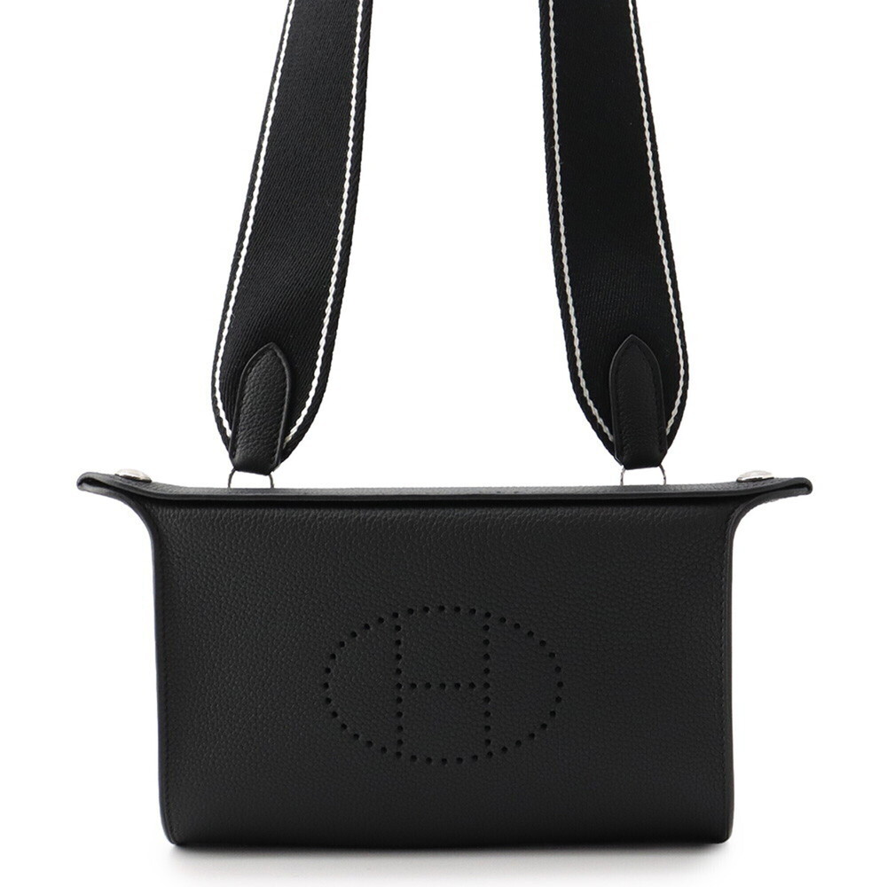 Hermes Shoulder Bag, Vide Poche, Black Togo Leather, K Stamp, Black, Handbag,...